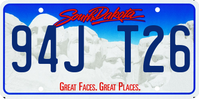 SD license plate 94JT26