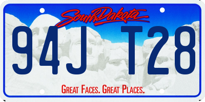 SD license plate 94JT28