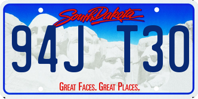 SD license plate 94JT30