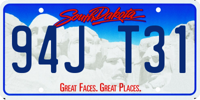 SD license plate 94JT31