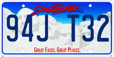 SD license plate 94JT32