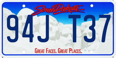 SD license plate 94JT37