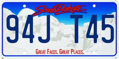 SD license plate 94JT45