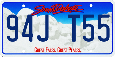 SD license plate 94JT55