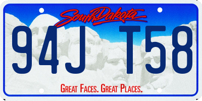 SD license plate 94JT58