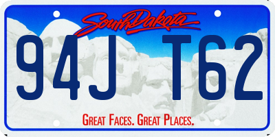 SD license plate 94JT62