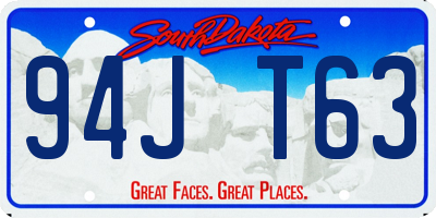 SD license plate 94JT63