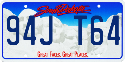 SD license plate 94JT64