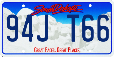 SD license plate 94JT66