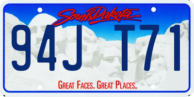 SD license plate 94JT71