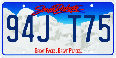 SD license plate 94JT75