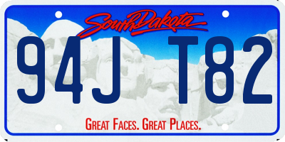 SD license plate 94JT82