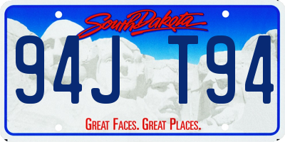 SD license plate 94JT94