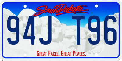 SD license plate 94JT96