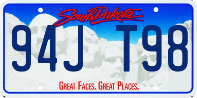 SD license plate 94JT98