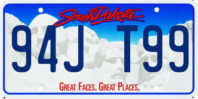 SD license plate 94JT99