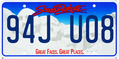 SD license plate 94JU08