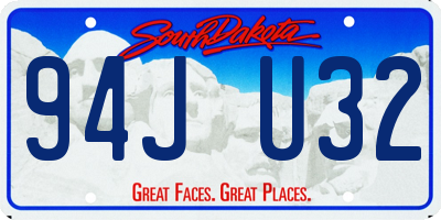 SD license plate 94JU32