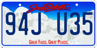 SD license plate 94JU35