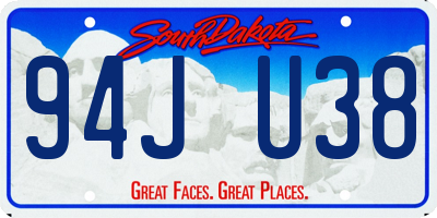 SD license plate 94JU38