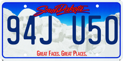 SD license plate 94JU50