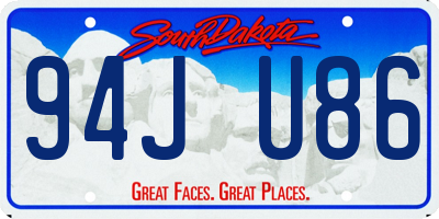 SD license plate 94JU86