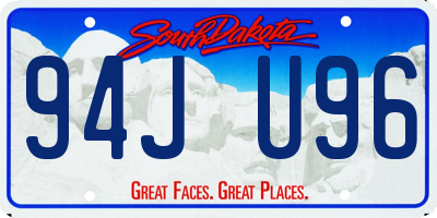 SD license plate 94JU96