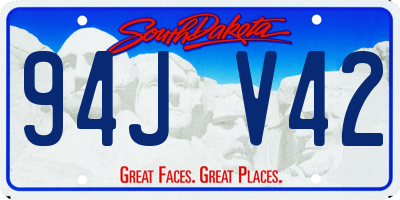 SD license plate 94JV42