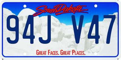 SD license plate 94JV47