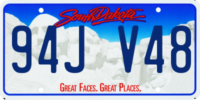 SD license plate 94JV48