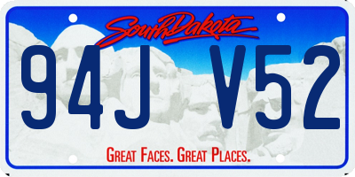 SD license plate 94JV52