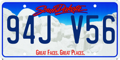 SD license plate 94JV56