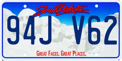 SD license plate 94JV62