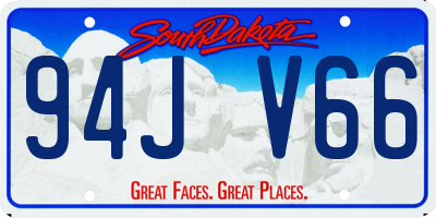 SD license plate 94JV66