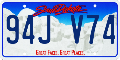 SD license plate 94JV74