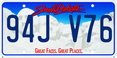 SD license plate 94JV76