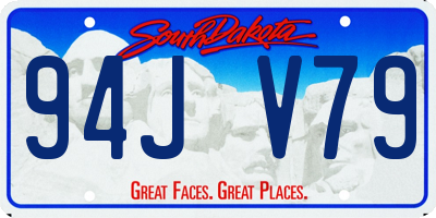 SD license plate 94JV79