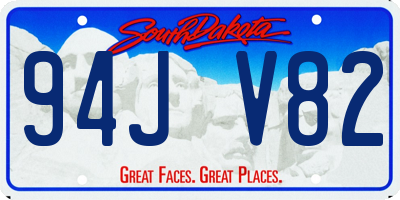 SD license plate 94JV82