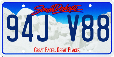 SD license plate 94JV88