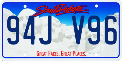 SD license plate 94JV96
