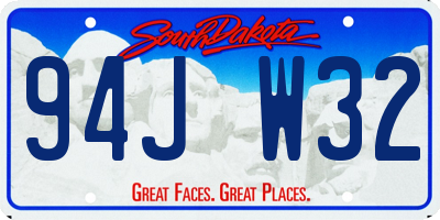 SD license plate 94JW32