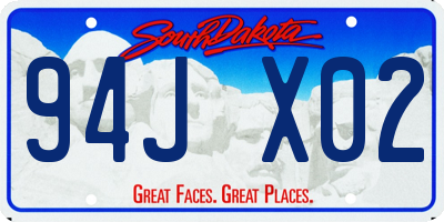 SD license plate 94JX02