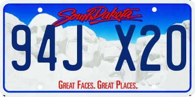 SD license plate 94JX20