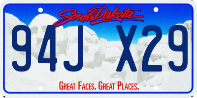SD license plate 94JX29