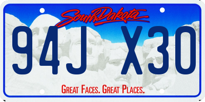 SD license plate 94JX30