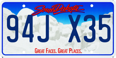 SD license plate 94JX35