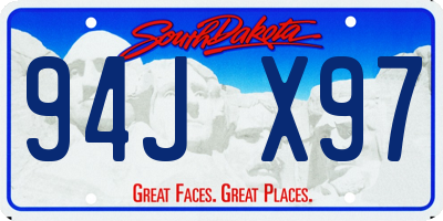 SD license plate 94JX97