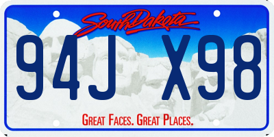 SD license plate 94JX98