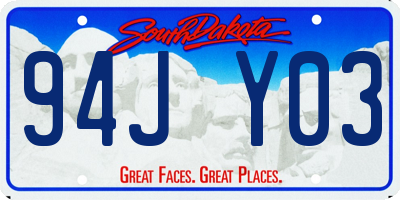 SD license plate 94JY03