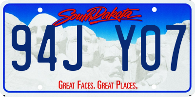 SD license plate 94JY07
